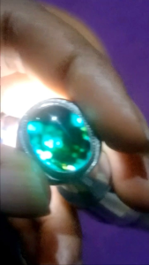 cincin batu bacan Doko majiko asli dim 16×12×4 ring titanium silver size 7