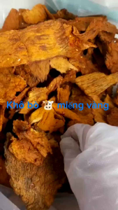 Khô Bò Vàng Miếng Giòn Vị Cà ri  Bò Miếng Đẹp Túi 500gr