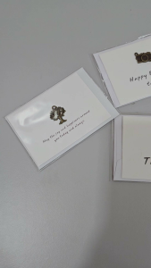 Korean Metal High-end Greeting Card Birthday Gift Thanks Blessing Message Card Postcard
