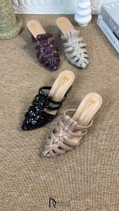 Rizki Shoes Sandal Wanita Kokop Kronjo Ujung Lancip Hak 5 Cm RA02