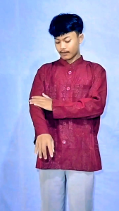 Koko Haibah Model Ammu embos Saku Depan bobok Koko terbaru Lengan Panjang Warna Coklat Terbaru 2024