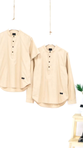 LOOK BACK KEMEJA KOKO PRIA- BAJU KOKO LINEN - KURTA LINEN - KOKO LENGAN PANJANG - KEMEJA KOKO LENGAN PENDEK