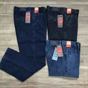 Quần bò túi chéo nam trung niên dáng thụng chất dày dặn có size 90kg