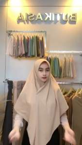 130x130cm Kerudung Hijab Segi Empat Jumbo Syari Diamond Tepi Jahit Premium