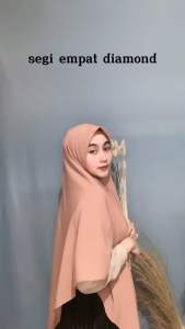150x150cm Kerudung Jilbab Hijab Segi Empat Syari Jumbo Diamond Syari Tepi Jahit Premium