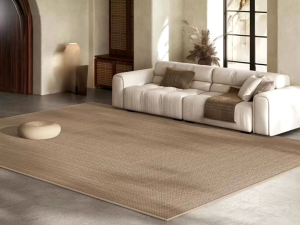 DaVee | Round Mat Rectangular Carpet Living Room Rugs Cream Color Indoor Soft Carpet Sisal pattern Area Rug Large Waterproof Carpet