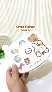 Abee Pr-1586 2in1 serbaguna kaca kotak makeup simple Rak kosmetik travel