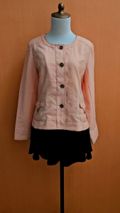 atasan wanita orange muda salem L cewek lengan panjang kerja kuliah