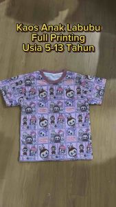 KAOS LABUBU ANAK / KAOS ANAK KUROMI / BAJU LOTSO ANAK / BAJU KAOS ATASAN ANAK PEREMPUAN VIRAL