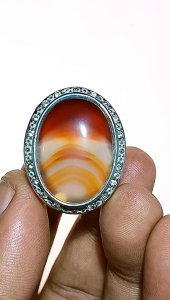 Asli Batu Sulaiman Junjung Derajat Merah Putih 25cm Ring.11