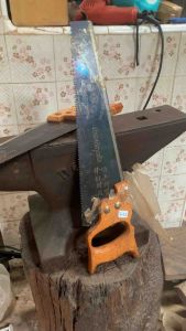 เลื่อยลันดา ด้ามไม้ ตราจระเข้สามดาว 14นิ้ว Made in Germany