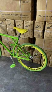 Basikal Fixie 26" OSCAR bicycle (fluorescent green) Road Bike / Racing Bike / Basikal Budak (READY STOCK)