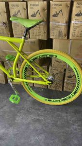 Fixie 26" OSCAR bicycle (fluorescent yellow) Road Bike / Racing Bike / Basikal Budak (READY STOCK)