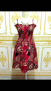 [KEVINSTORE] DRES KERUT MODEL BATIK WANITA // DRES BUSUI MOTIF BATIK