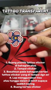 FACE STICKER TATTOO NEGERI LOVE MALAYSIA