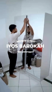 LEMARI PINTU 2 FULL KACA