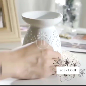 SCENT OUT Ready Stock Ceramic Aroma Burner Fragrance Oil Burner Scented Candle Holders Candlestick Candle Tray  minyak
