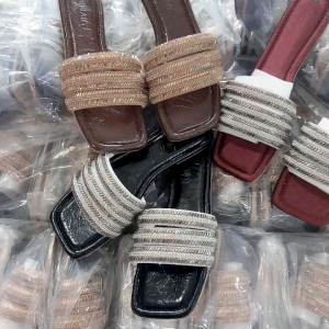 ( Nhiều màu) Dép lê nữ quai đá xinh hàng đẹp đá sáng mang cực xinh dép quai ngang nữ