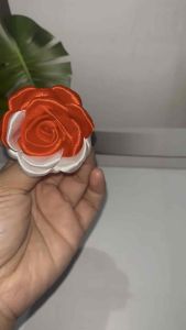 Bros Bunga Mawar Merah Putih Kemerdekaan Brooch Pin HUT RI 17 Agustus Peniti