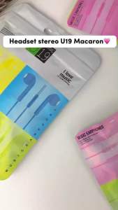 Headset U19 Macaron Makaron Earphone Super Bass Hf Music Audio Full Colour