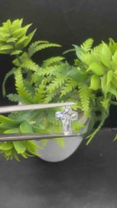 Crucifix Crucifix Christian gemstone Cz lab grown diamond Antique design 6x8mm 1 (pieces)70bht