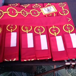 Kendit Sabuk Paskibra Sablon - Hijau - Merah 1 pcs