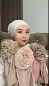 INNER TURKEY TALI SANGGUL LACE PREMIUM COTTON VIRAL Wanita Muslimah Berhijab