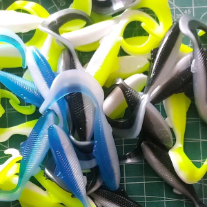 เหยื่อยาง ปลายางหางหนอนขนาด 6 cm.