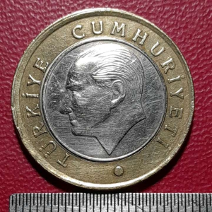 Koin Turki Koleksi kuno Jadul Bimetal Tahun 2014