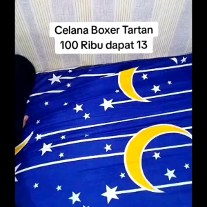 BOXSER PRIA WANITA CELANA PENDEK MOTIF TARTAN DEWASA TERBARU
