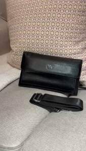 Handbag Pria 7115 Clutch Cowok Kulit PU Ada Tali Sling Bag Bonus Pena