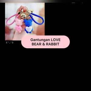 GANTUNGAN KUNCI RABBIT BEAR GANTUNGAN TAS SEKOLAH BAG ACCESSORIES KARAKTER KELINCI