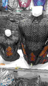 Kemeja Batik Pria Lengan Panjang Couple Ayah & Anak Bahan Dobby Premium Lapis Furing