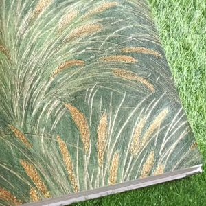 Wallpaper Dinding Motif Rumput Tebal Timbul