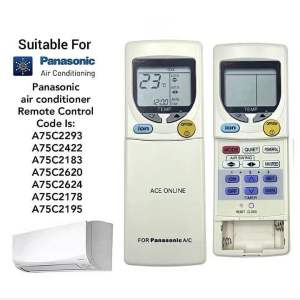 Replacement For Panasonic Air cond Air conditioner Remote Control Compatible For A75C2293 A75C2422 A75C2183 A75C2620 A75C2624 A75C2178 A75C2195