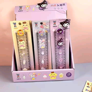 30cm cartoon design quicksand ruler student stationary glitter pembaris