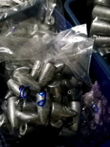 ตะกั่วจรวด 20g - ตะกั่วตกปลา ยกโล ประมาณ45-50ลูก