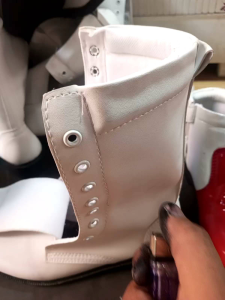 Sepatu LKBB Paskibra Model PDL Gesfer2 Warna Emas Bahan Semi Kulit