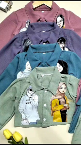 Setelan Anak Pererempuan Set Rok Bahan Crinkle Airplow 1-9 tahun