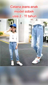 celana panjang jeans anak laki laki perempuan celana jeans anak model sobek celana distro anak