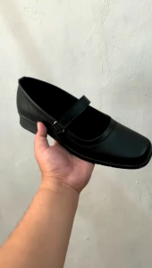 Sepatu Paskibraka Wanita Hitam Kulit Hak 3 Cm