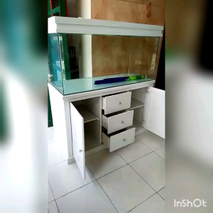 Meja Aquarium Plus Aquarium Sama Tutup 120cm Kaca 8ml