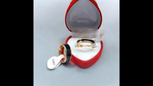 Cincin Kawin Pasangan Couple Aksesoris Cincin Titanium List Hitam Antikarat Free Kotak