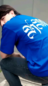 HUNTERCUTZ - kaos oversize pria caligrapy