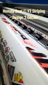 HONDA BEAT FI V2 STRIPING - DESIGN 2 (WATERPROOF LAMINATED FADE PROOF)