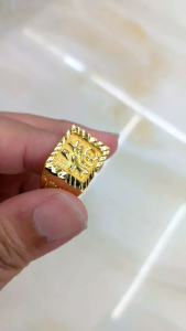 Nhẫn Nam Chữ Phúc Mạ Vàng 18k - Đeo May Mắn Tài Lộc - Y Vàng Thậ.t - Lokalo