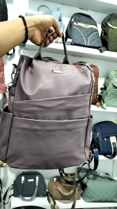 tas ransel wanita 2in1 terbaru bahan nylon halus tebal waterproof Anti air elegan
