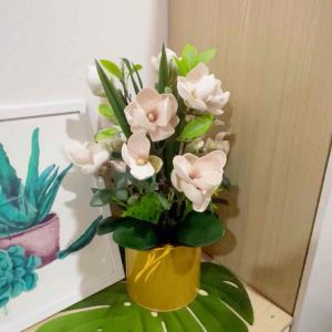 🔥Ready Stock🔥Bunga Hiasan Magnolia Siap Gubahan/Bunga Hiasan/Artificial Flower/Bunga Hiasan Meja Makan
