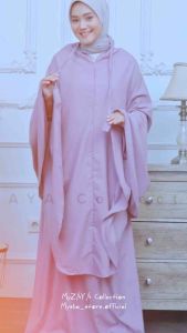 [COD] Mukena Dewasa Traveling Polos Ameena 2in1 Resleting Katun Premium Elegan