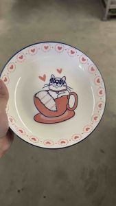 APPN(1ชุดได้2ใบ มีคลิปรีวิว) จาน จานกินข้าว จานใส่อาหาร จานใส่กับข้าว จานใส่เค้ก จานตกแต่งร้าน 8“ ลายการ์ตูน ไซส์มาตรฐาน ตกแต่งบ้าน ร้านอาหาร คาเฟ่ ภัตตาคาร บาร์ โรงแรม สินค้าพร้อมจัดส่ง (1216191217)